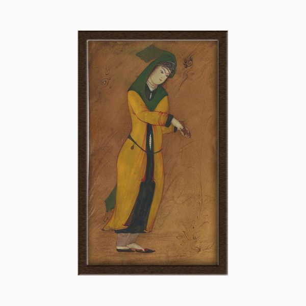 تابلو نگارگری روی کاغد طرح بانوی جوان کد 1030145