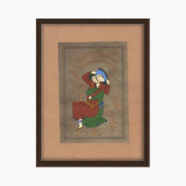 نگارگری روی کاغذ_عاشق و معشوق_مکتب صفوی-کد 1030142