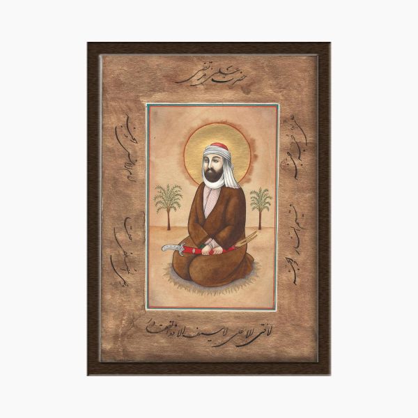 تابلو نگارگری روی کاغذ_حضرت علی کد 1030183