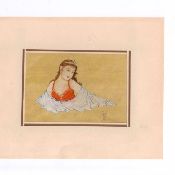 تابلو نگارگری روی کاغذ/تک چهره -کد1030294