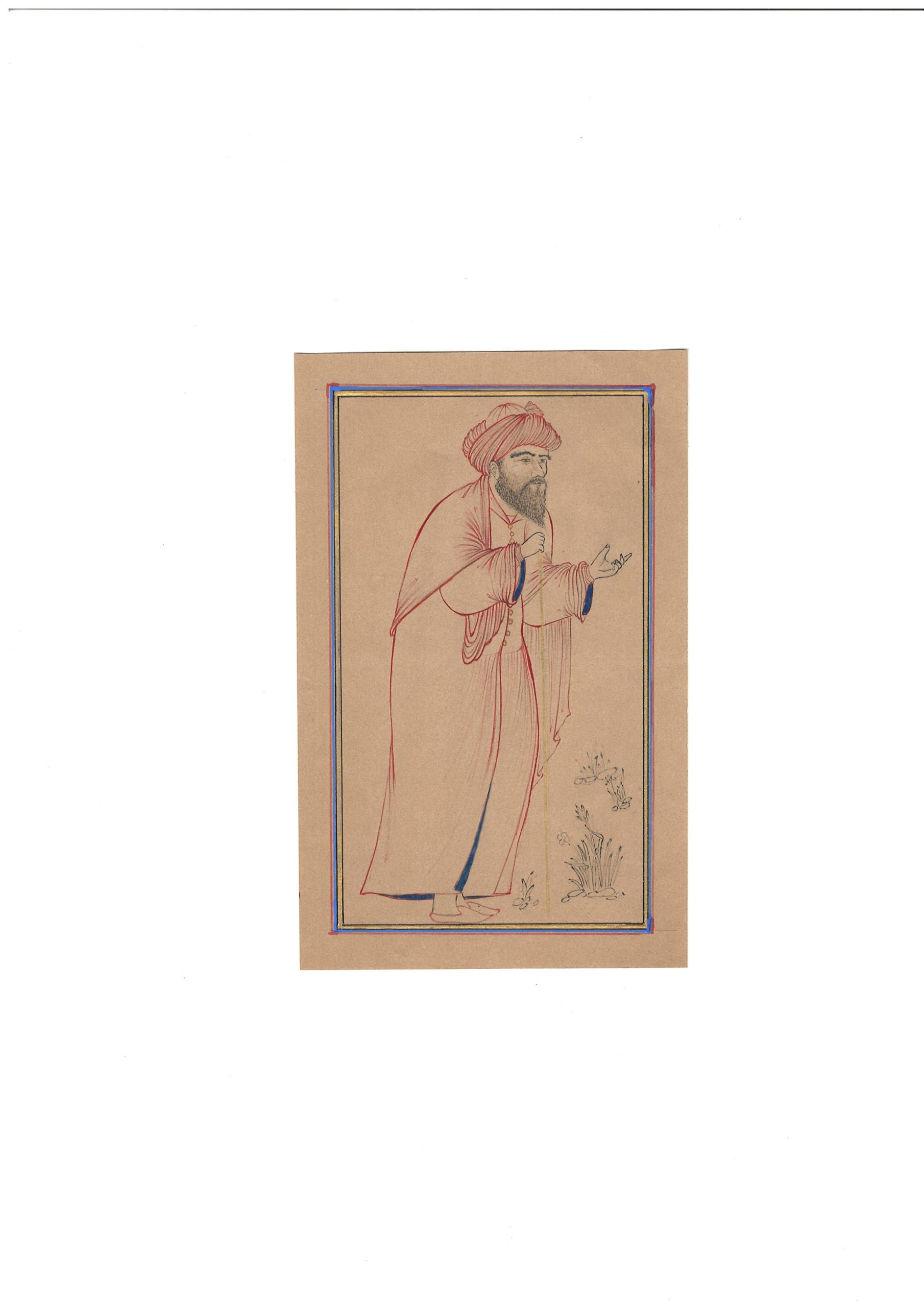 00219 نگارگری روی کاغذ_مکتب تبریز-کدN-K00219