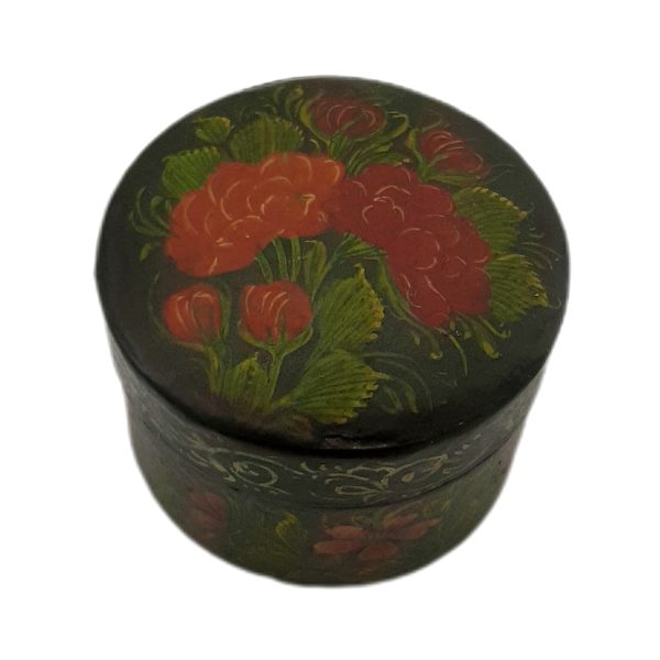 جعبه جواهر پاپیه ماشه طرح گل و مرغ کد 1020052