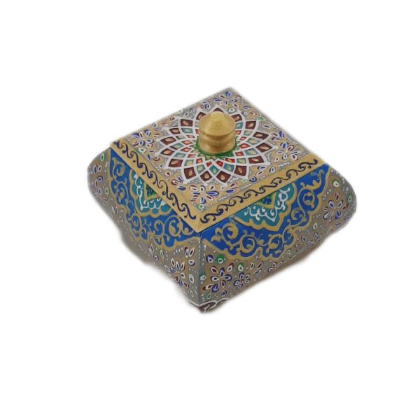 جعبه جواهر استخوان شتر طرح تذهیب-کد 1010095