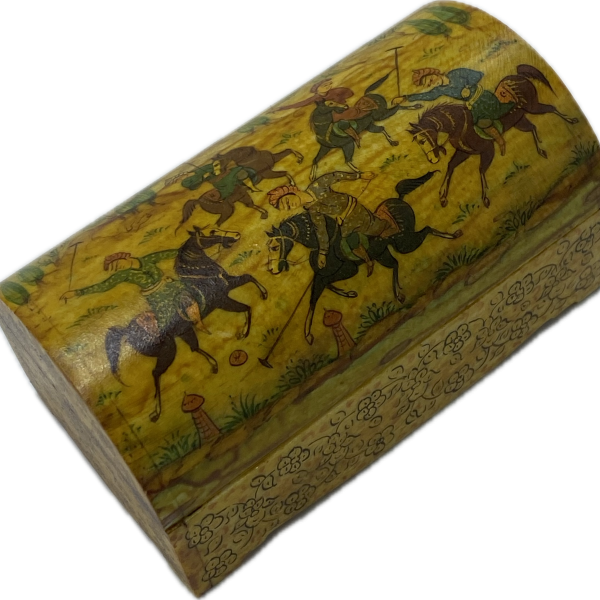 جعبه استخوان 9 سانتی سوار و شکار کهنه شده کد 1010266